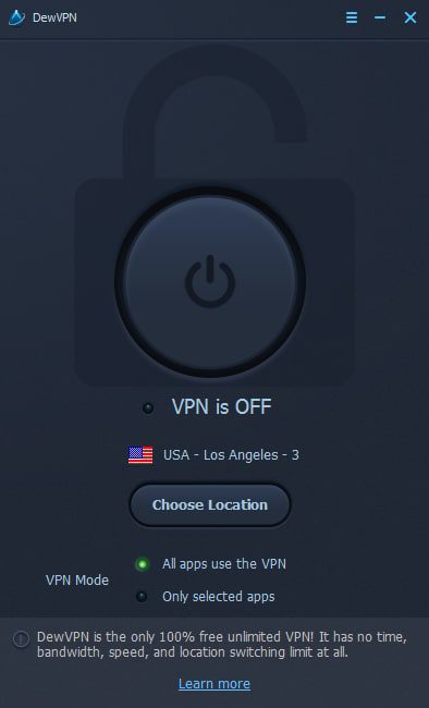 DewVPN-100％无限免费VPN的安装与使用方法