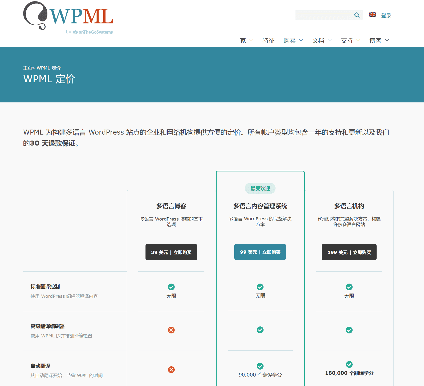 WPML v4.6.2 WordPress CMS 多语言插件-1
