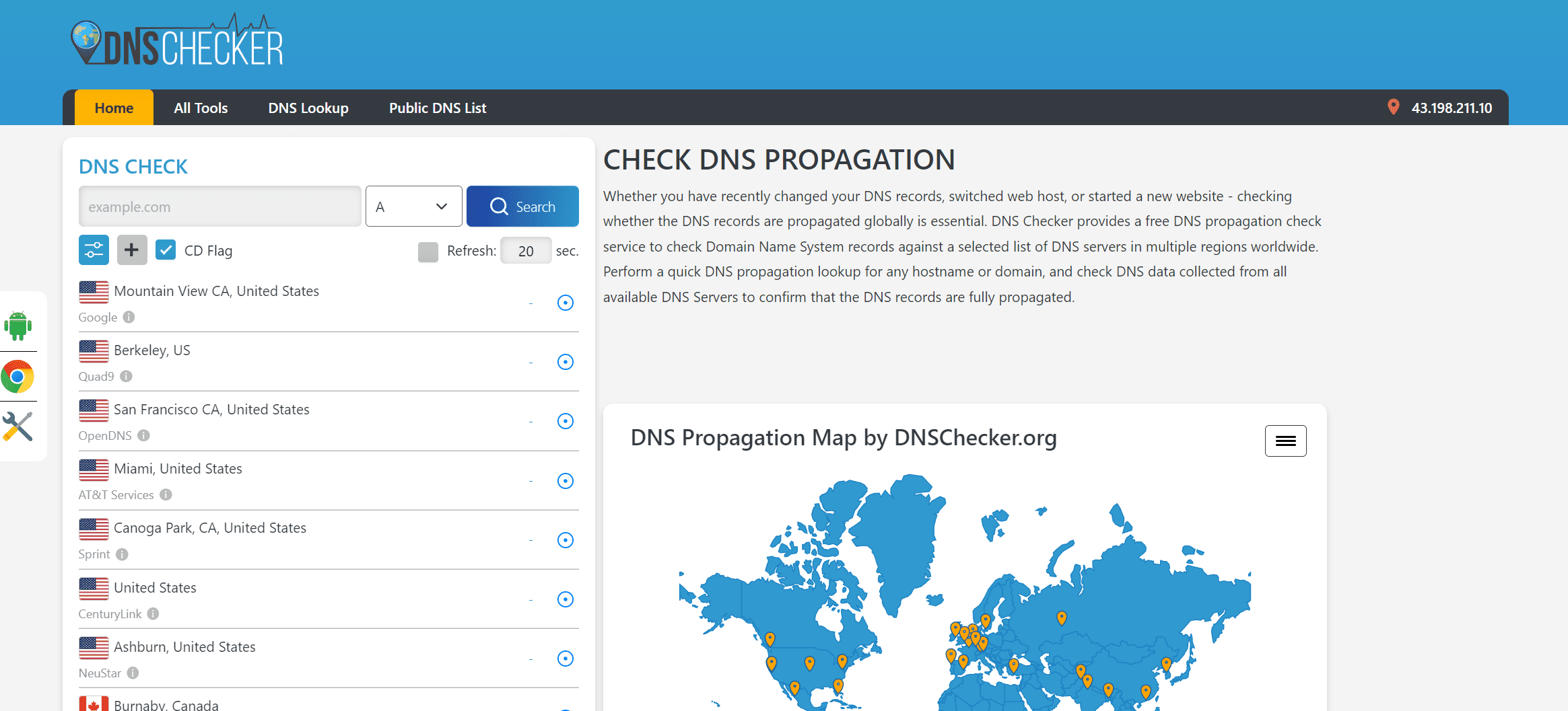 DNSchecker DNS查询-1